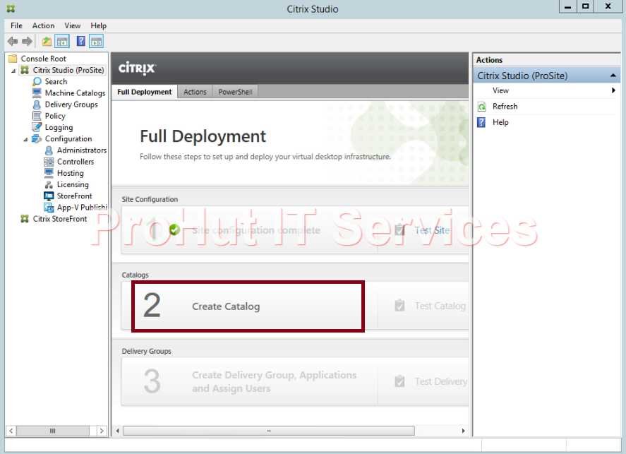 Configure Citrix XenDesktop 7.1 Catalog Configure Citrix XenDesktop 7.1 Catalog