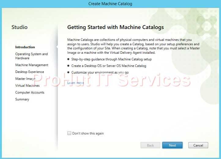 Configure Citrix XenDesktop 7.1 Catalog Configure Citrix XenDesktop 7.1 Catalog