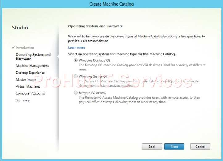 Configure Citrix XenDesktop 7.1 Catalog Configure Citrix XenDesktop 7.1 Catalog