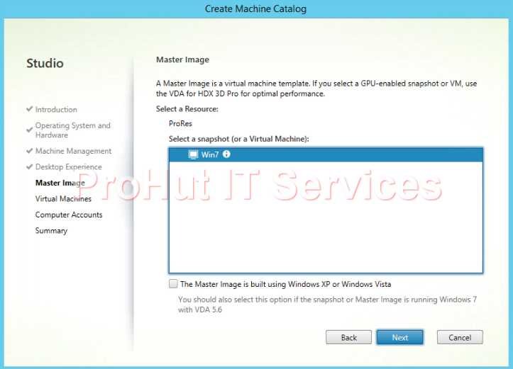 Configure Citrix XenDesktop 7.1 Catalog Configure Citrix XenDesktop 7.1 Catalog