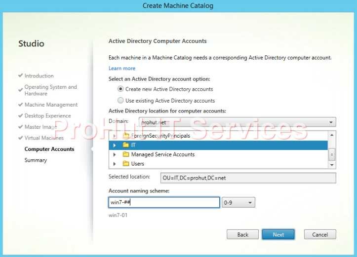 Configure Citrix XenDesktop 7.1 Catalog Configure Citrix XenDesktop 7.1 Catalog